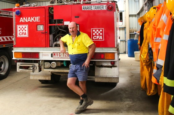 Captain of Anakie Fire Brigade since 2001, David Gillett is one of the longest serving in that role. 